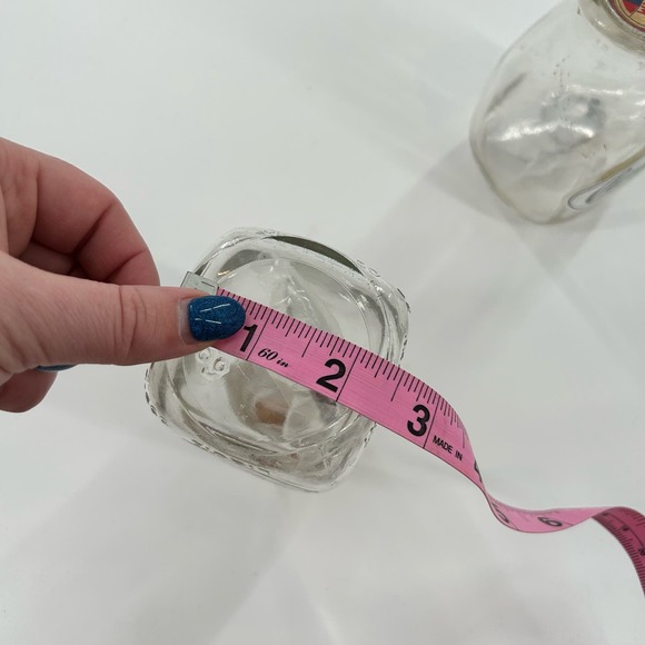 Vintage Purity Milk Jar Square Bottom Glass Half Pint Heavy Cream & Keychain - Picture 8 of 8